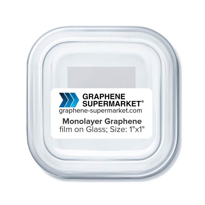 Monolayer Graphene Film on Glass; Size: 1"x1"